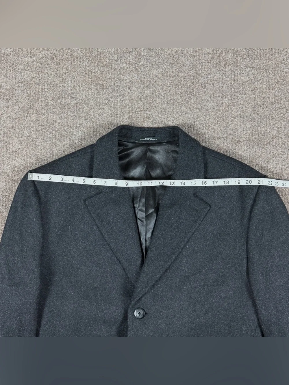 London Fog Grey Wool Blend Single Breasted Long Overcoat Mens 48 XXL Winter Coat